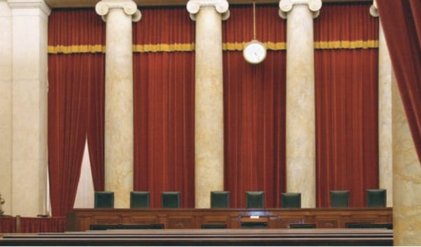 Empty federal courtroom // credit: judicialnominations.org