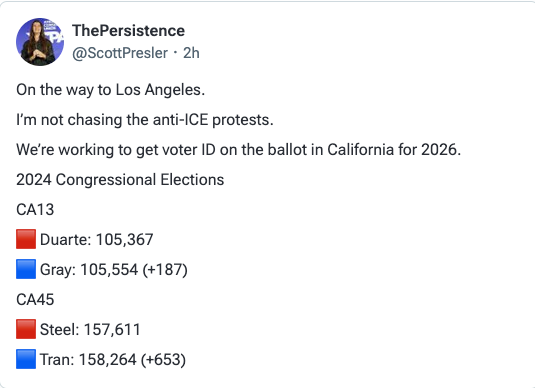 Voter ID tweet.