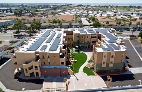 los-vecinos-solar-panels-apartments-aerial-view-affordable-housing-san-diego