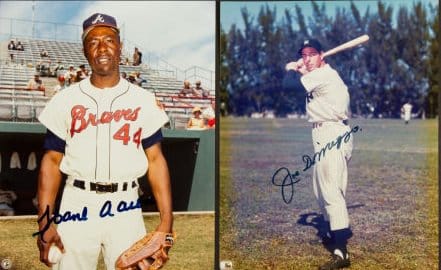 Hank Aaron, Joe DiMaggio, and Guns