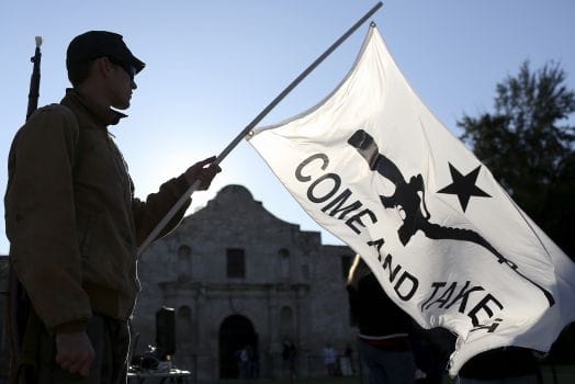 Hundreds of Open Carry Activists March on Alamo with Rifles in Hand