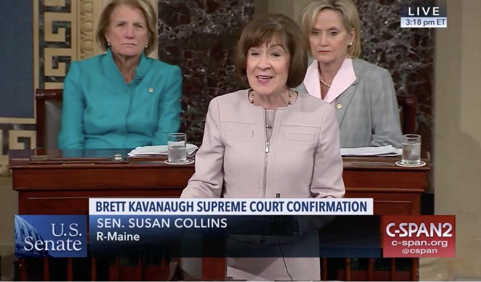 Three Ways Sen. Collins is Receiving Kavanaugh Vote Backlash