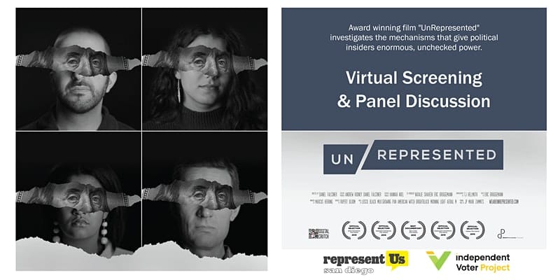 Represent San Diego, Independent Voter Project to Host Free Screening of ‘UnRepresented’